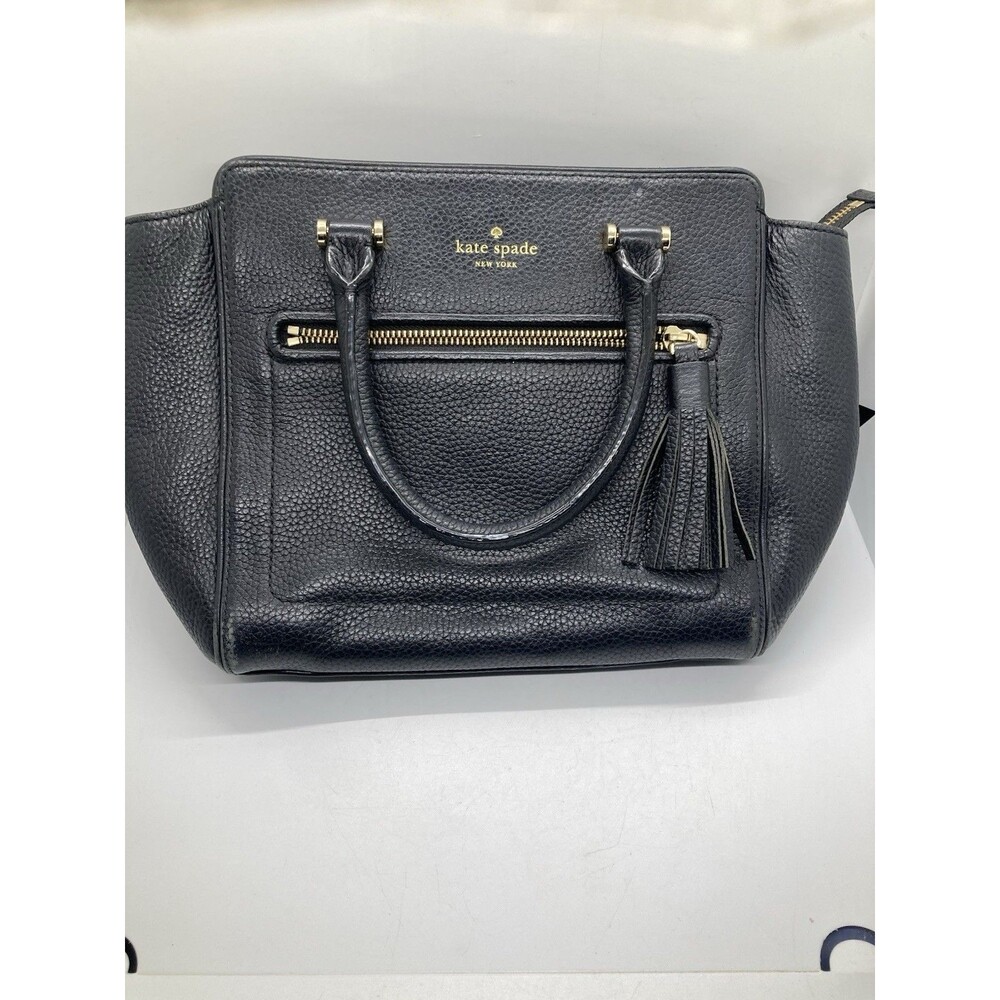 KATE SPADE NEW YORK ALLYN CHESTER STREET BAG SATCHEL PEBBLED LEATHER BLACK - Picture 4 of 13